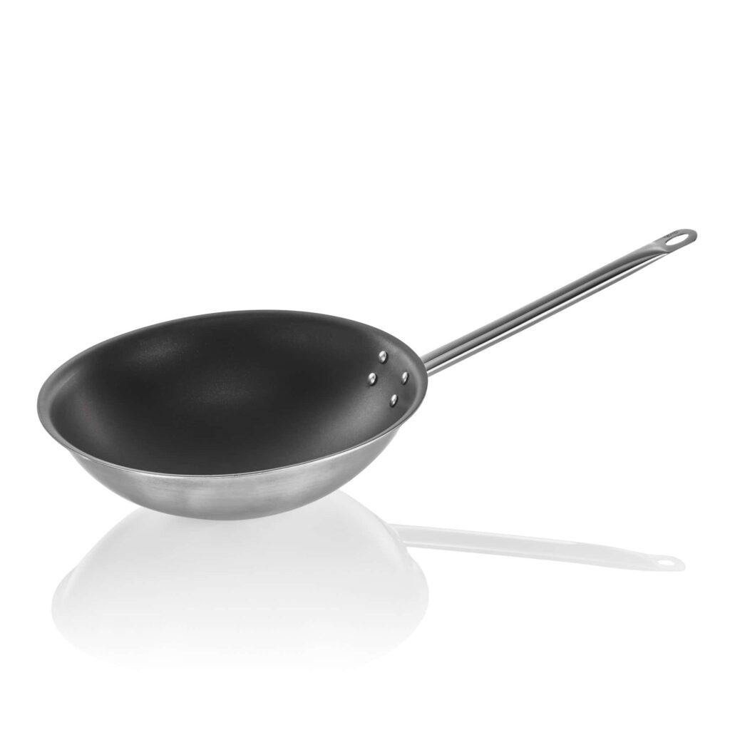 Wok pande – COOKWARE 21 – non-stick belægning – rund bund – Ø38 cm – kromnikkelstål 18/10