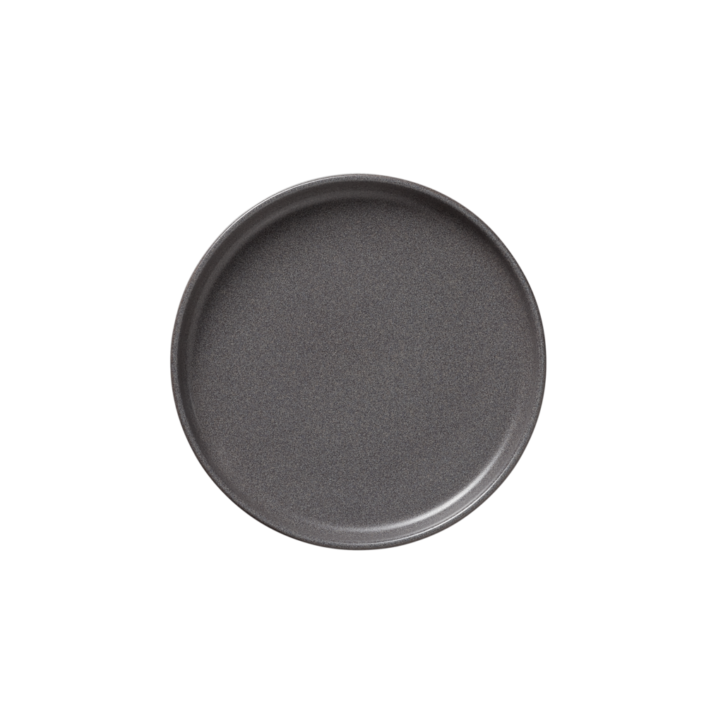 (6 stk) – Rockzzero – Tallerken – stentøj – Ø22 cm – Højde 3 cm – ONE STONE GREY