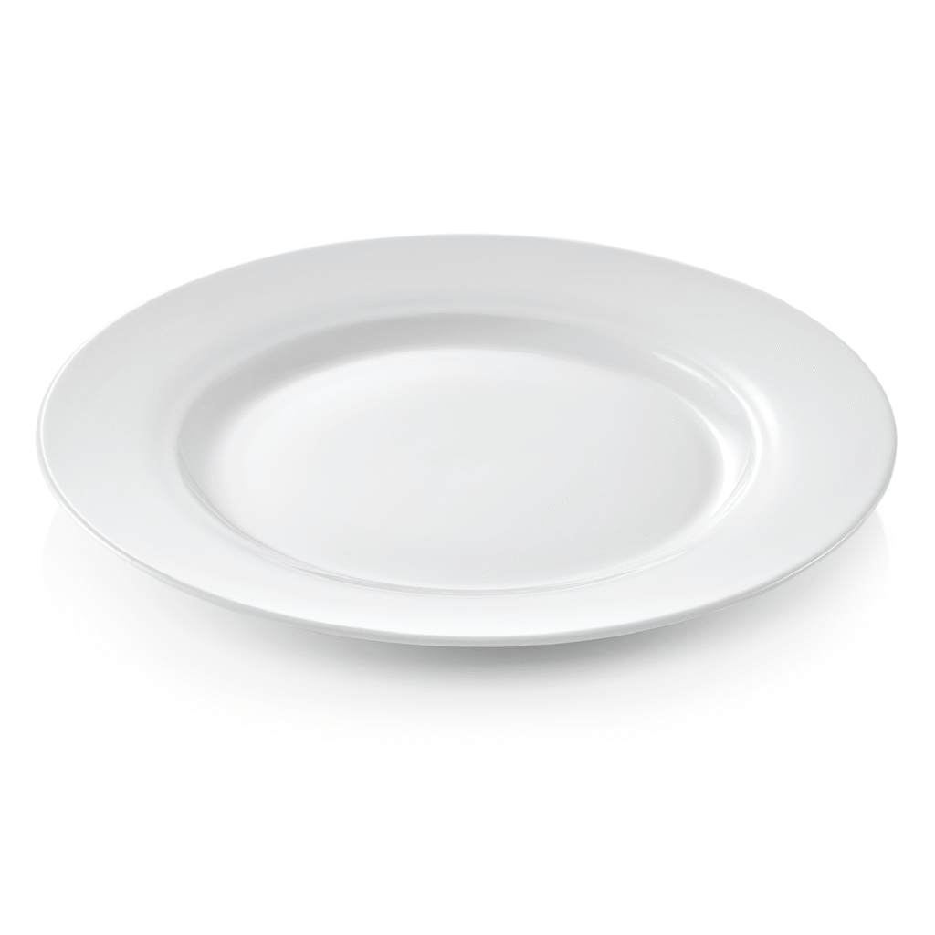 12 stk – Flad Tallerken – Hvid – Porcelæn – Ø27 cm