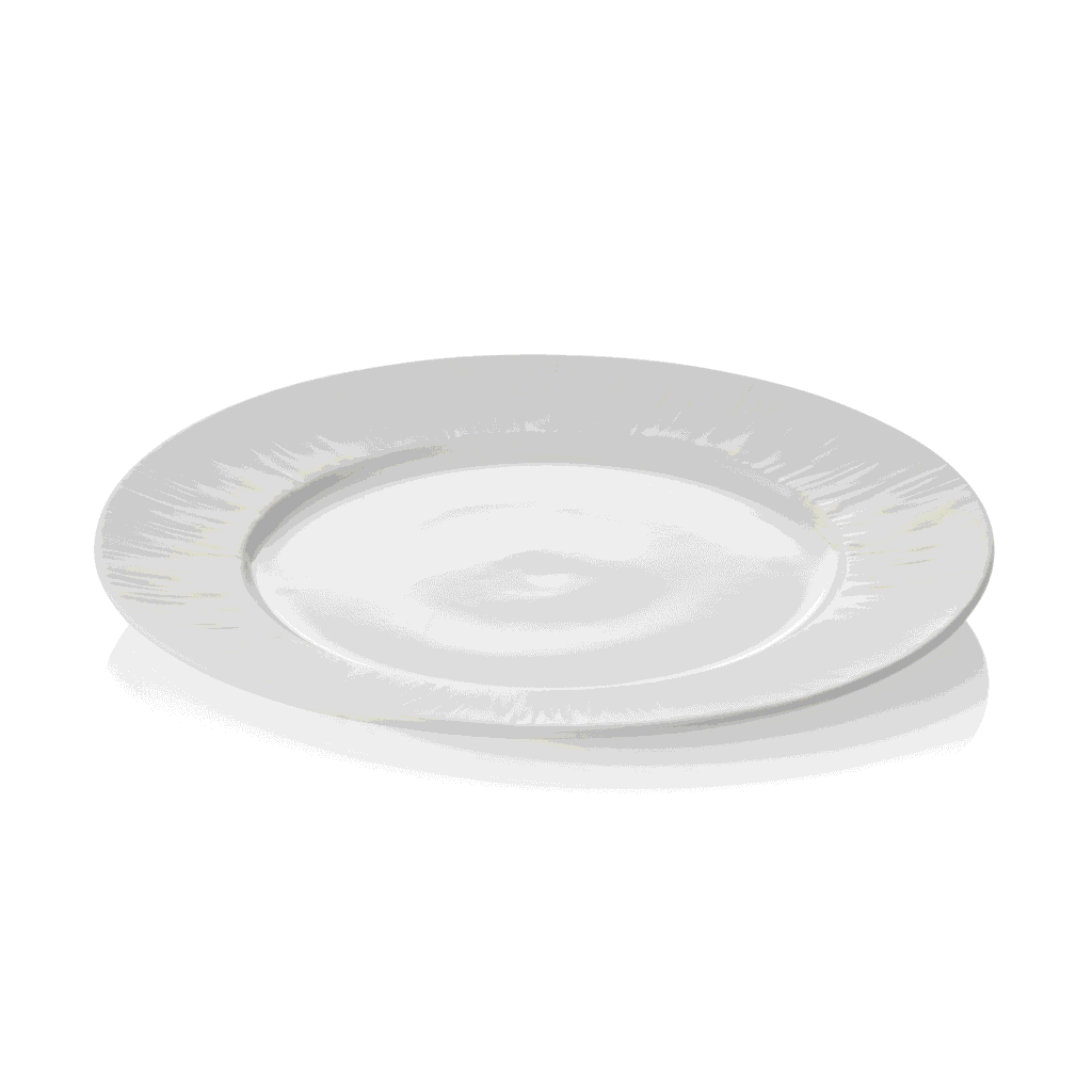 Tallerken – MAYA SHIRO – flad – Ø 27 cm – hvid – sæt med 2 stk – porcelæn
