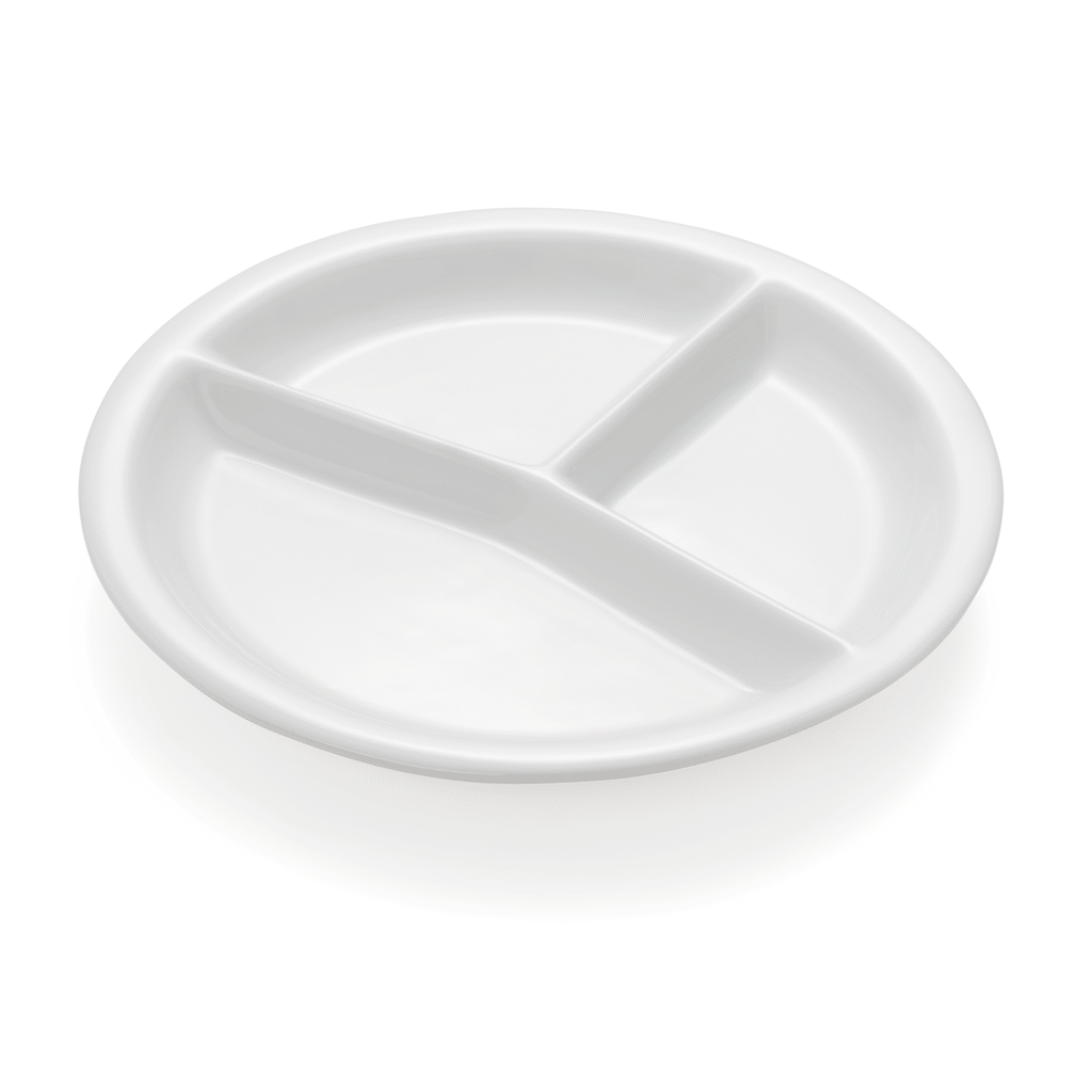 3 stk – Serverings tallerken – Hvid – porcelæn – Ø26 cm – Højde 3 cm