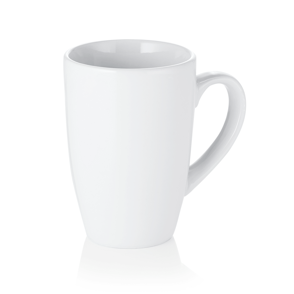 6 stk – Krus – porcelæn – Hvid – Ø7,3 cm – Højde 12 cm – 300 ml