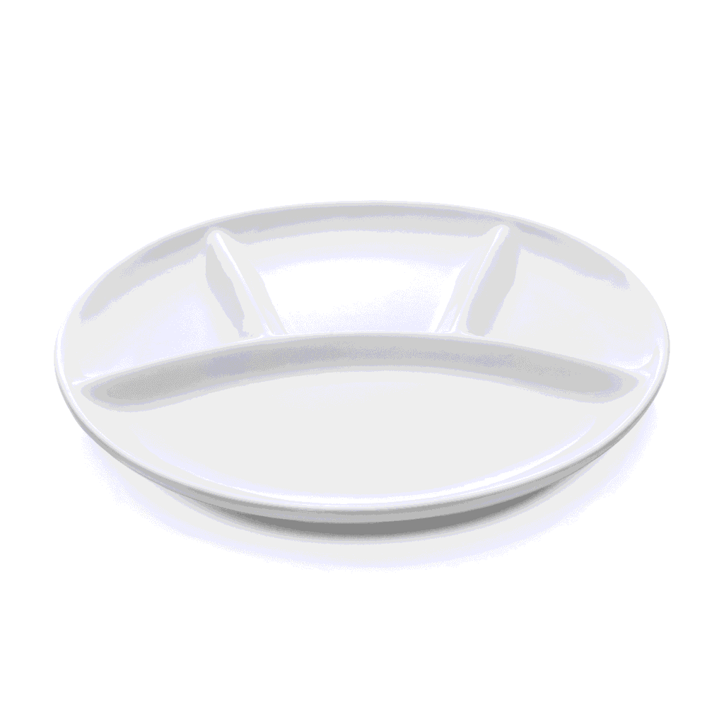 6 stk – Tallerken i Hvid Porcelæn – Ø25 cm