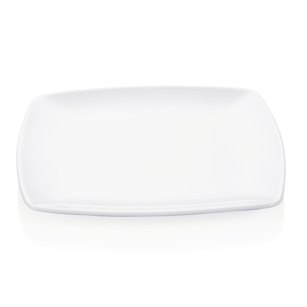 4 stk – Fad- tallerken i Hvid Porcelæn – B30 x D30 cm