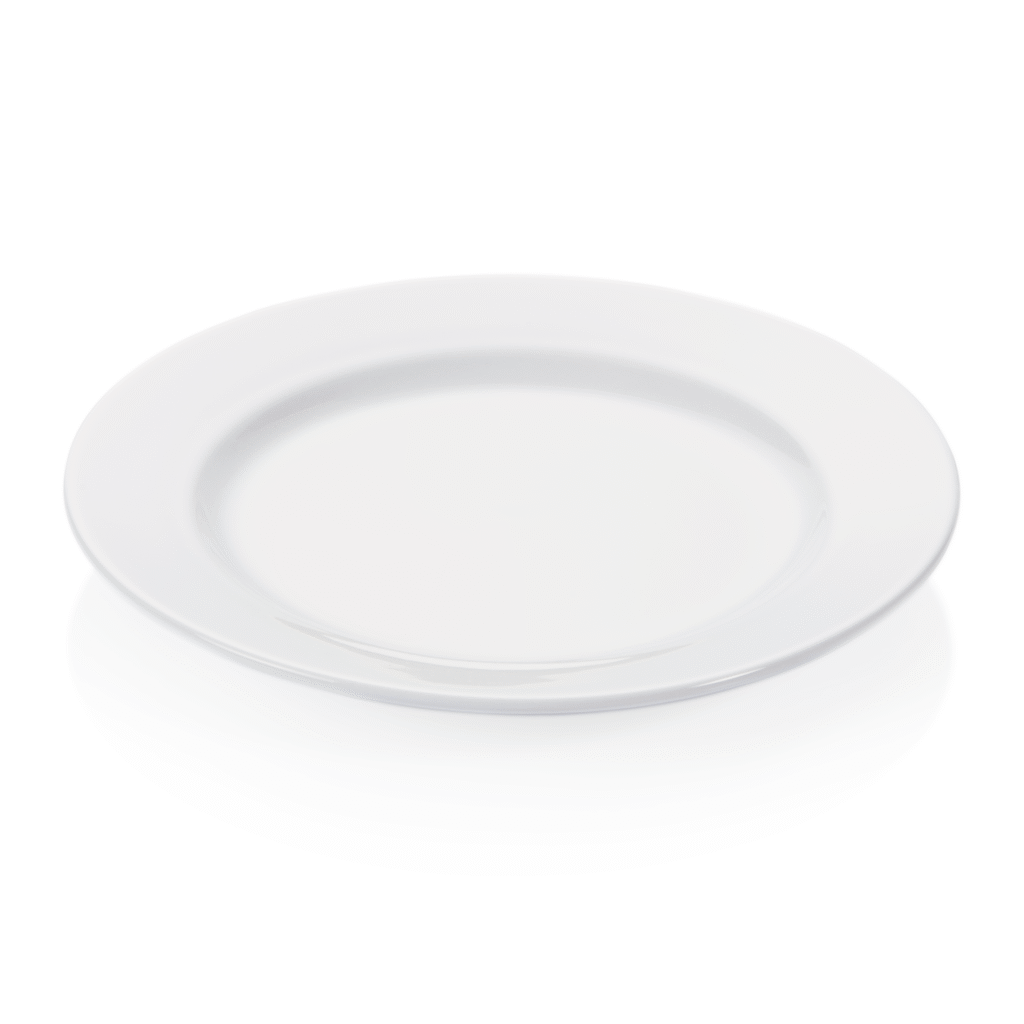 4 stk – Flad Tallerken – Hvid – Porcelæn – Ø30 cm