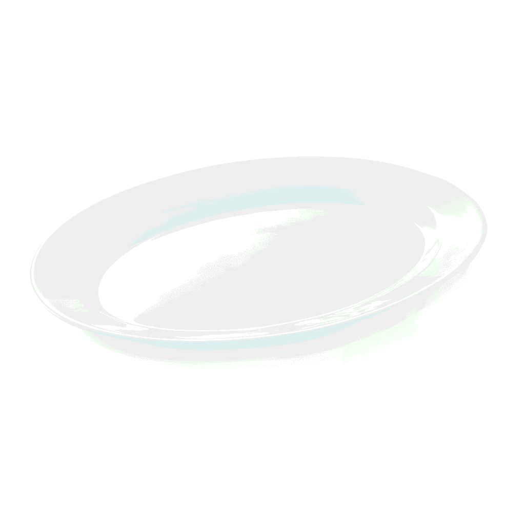 2 stk – Fad- Tallerken i Hvid Porcelæn – B30,5 x D22,5 cm