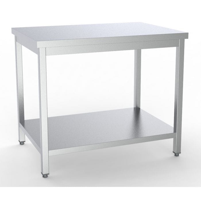 Arbejdsbord rustfrit stål – B1000 x D600 x H850 mm