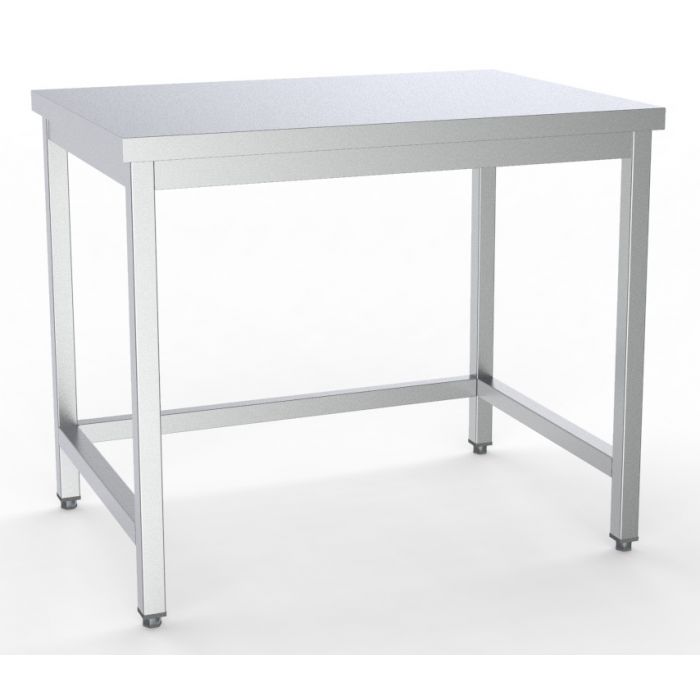 Arbejdsbord rustfrit stål uden underhylde – B800 x D700 x H850 mm