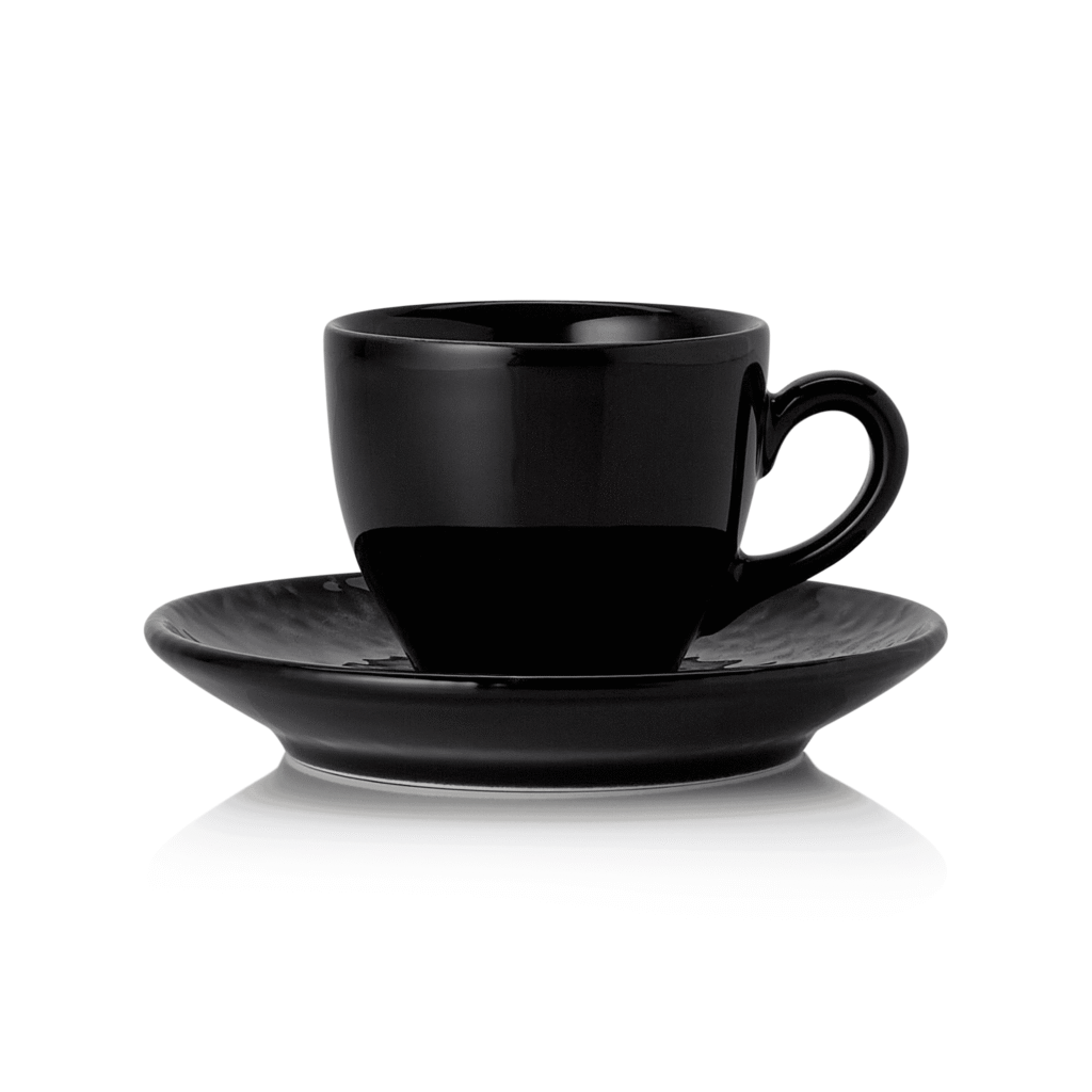(6 stk) – Espresso kop + underkop – porcelæn – Ø6,5 cm – Højde 5,5 cm – Vida Night